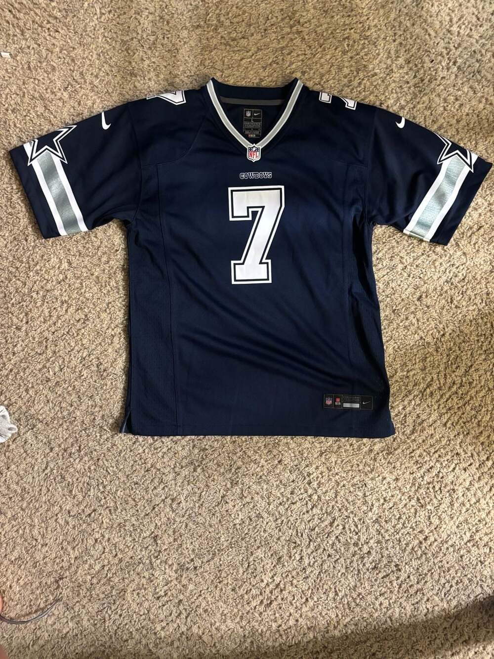 Nike Dallas Cowboys Trevon Diggs #7 Jersey Size L Navy Blue NFL